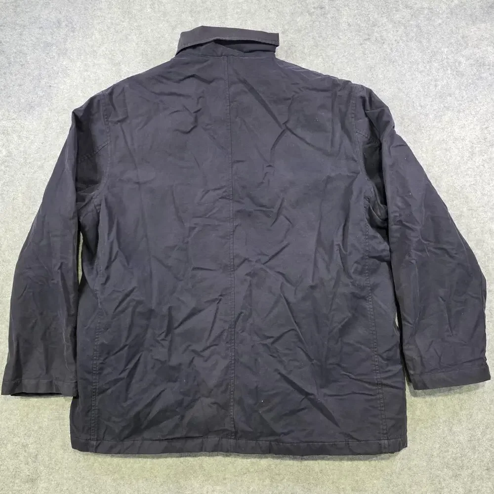 VTG Polo Ralph Lauren‎ Jacket Mens XL Blue Quilted Canvas Full Zip Button Coat
